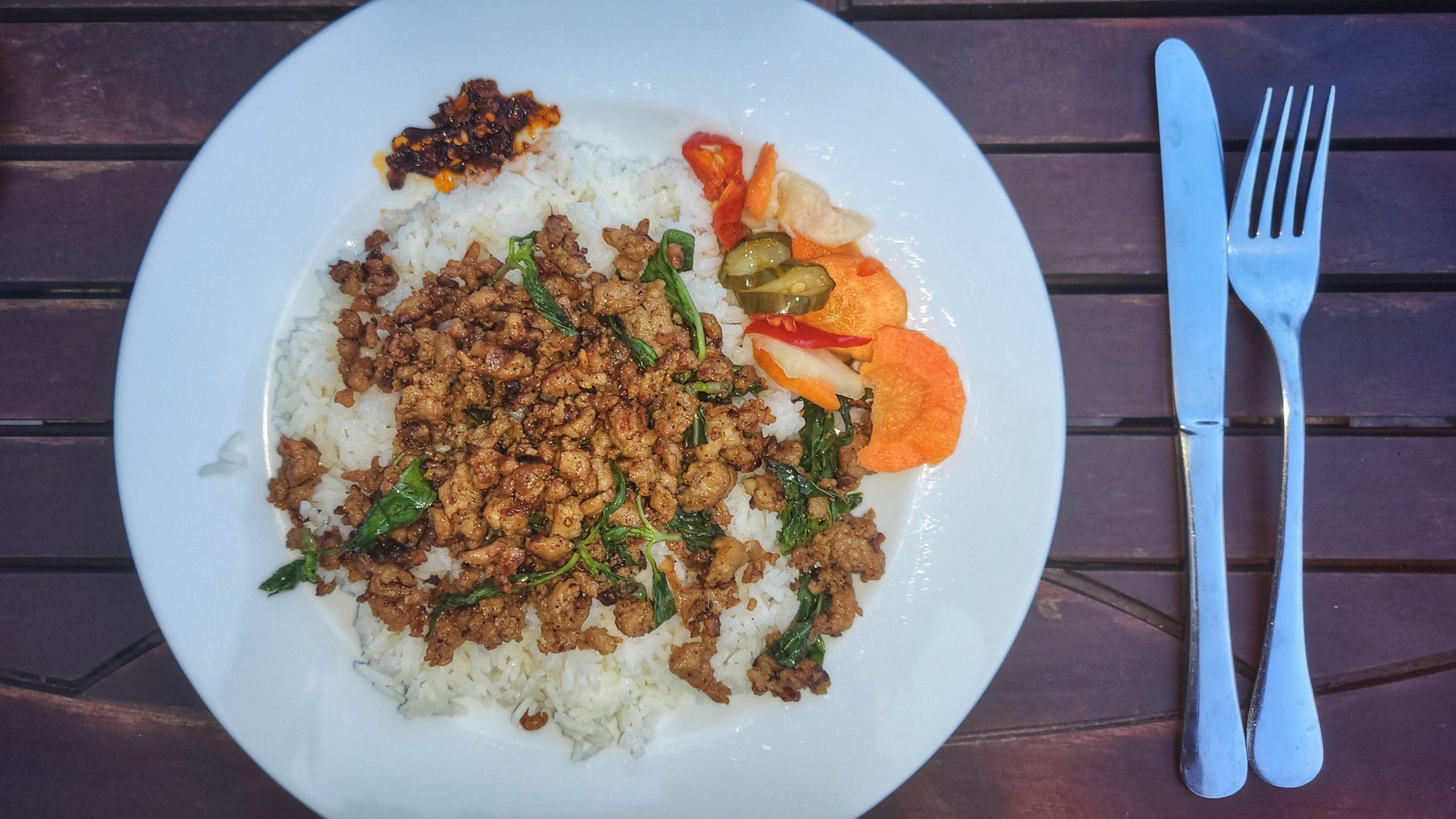 porc au basilic thai - Pad kra pao